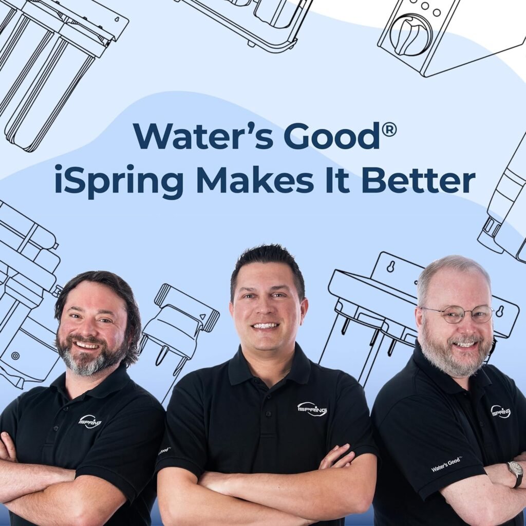 iSpring Whole House Water Filter System, Highly Reduces Sediment, Taste, Odor, and up to 99% Chlorine, 3-Stage w/ 20-Inch Sediment and Carbon Block Filters, Model: WGB32B, 1 Inlet/Outlet